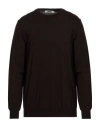 Grifoni Man Sweater Dark Brown Size 44 Virgin Wool