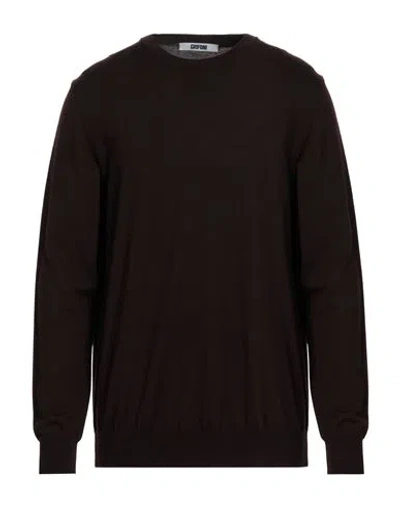 Grifoni Man Sweater Dark Brown Size 44 Virgin Wool