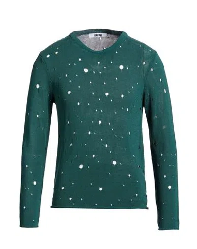 Grifoni Man Sweater Dark Green Size 36 Cotton, Polyamide