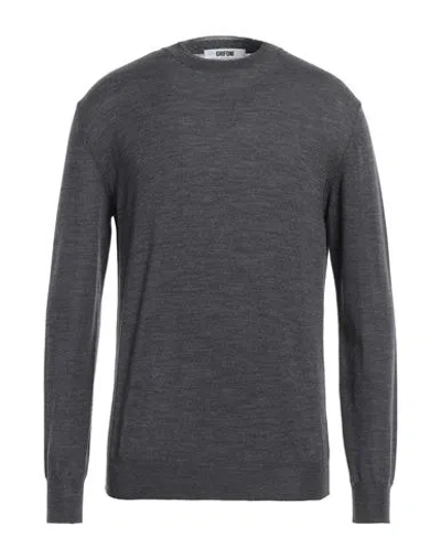 Grifoni Man Sweater Lead Size 40 Virgin Wool In Gray