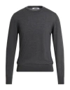 Grifoni Man Sweater Lead Size 44 Virgin Wool In Gray