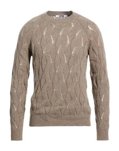 Grifoni Man Sweater Light Brown Size 38 Wool, Polyamide