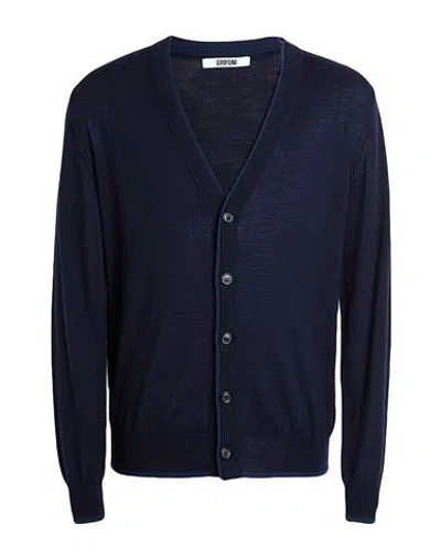 Grifoni Man Sweater Midnight Blue Size 38 Virgin Wool