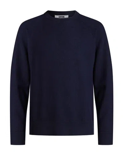 Grifoni Man Sweater Midnight Blue Size 38 Virgin Wool