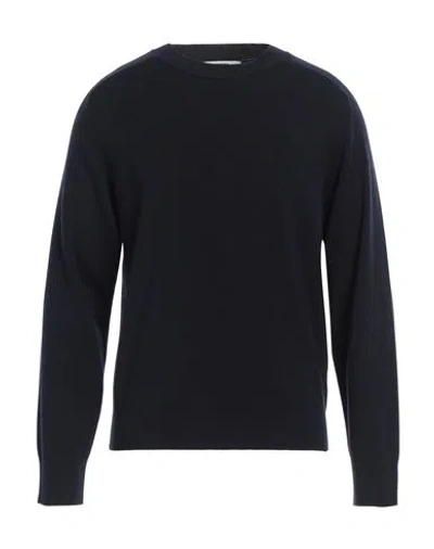 Grifoni Man Sweater Midnight Blue Size 40 Virgin Wool In Black