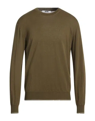 Grifoni Man Sweater Military Green Size 44 Cotton