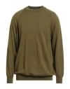 Grifoni Man Sweater Military Green Size 46 Virgin Wool In Green