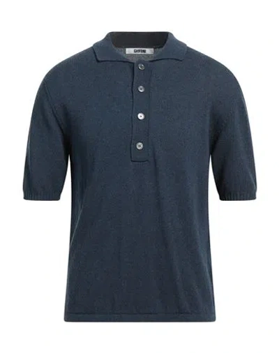 Grifoni Man Sweater Navy Blue Size 42 Cotton