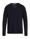 Grifoni Man Sweater Navy Size 38 Virgin Wool In Blue