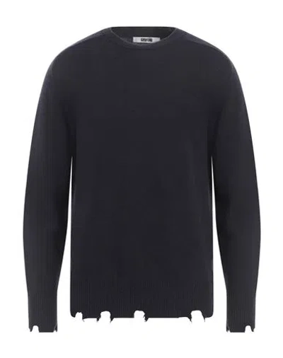 Grifoni Man Sweater Navy Size 40 Virgin Wool In Blue