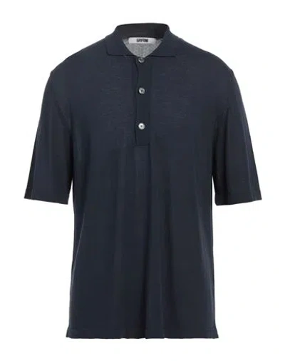 Grifoni Man Sweater Navy Size 44 Cotton, Silk