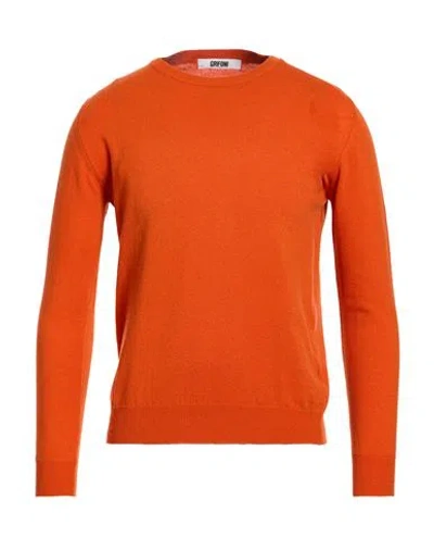 Grifoni Man Sweater Orange Size 38 Wool, Polyamide, Cashmere