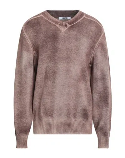 Grifoni Man Sweater Sand Size 42 Wool, Polyamide In Brown