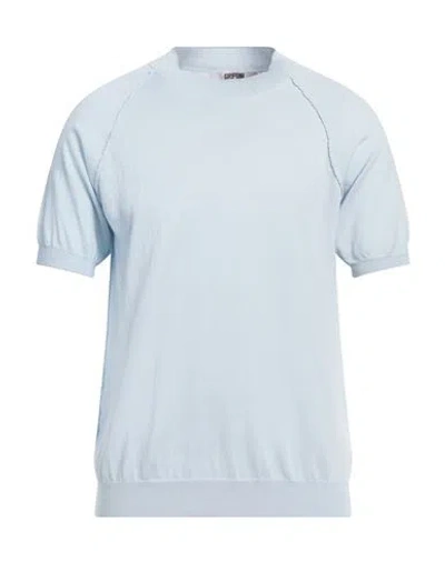 Grifoni Man Sweater Sky Blue Size 42 Cotton
