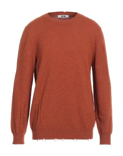 Grifoni Man Sweater Tan Size 44 Cotton, Polyamide In Brown