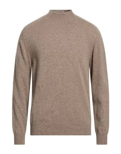 Grifoni Man Sweater Taupe Size 40 Wool, Polyamide In Brown