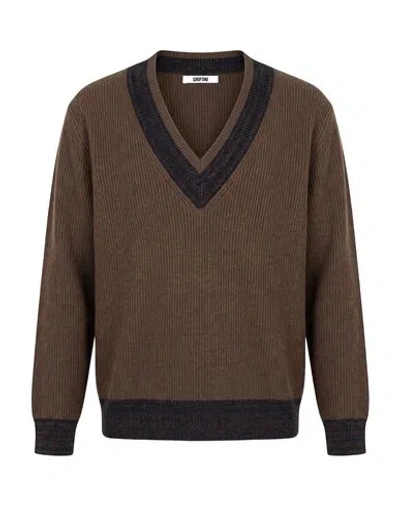 Grifoni Man Sweater Taupe Size 44 Wool, Polyamide