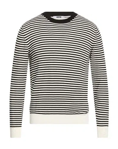 Grifoni Man Sweater White Size 42 Cotton In Blue