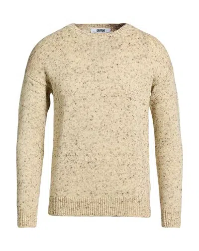 Grifoni Man Sweater Yellow Size 34 Wool, Polyamide, Linen In Nude