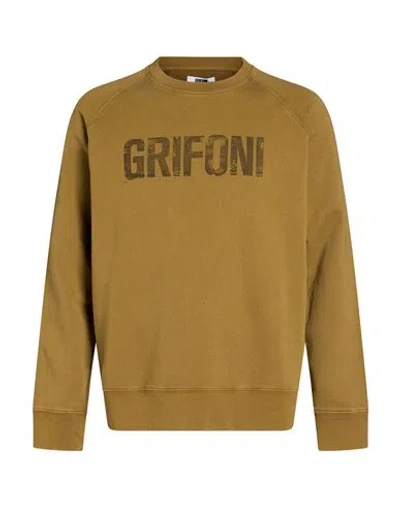Grifoni Man Sweatshirt Military Green Size Xxl Cotton