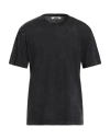 Grifoni Man T-shirt Charcoal Size Xl Cotton In Black