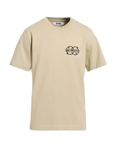 Grifoni Man T-shirt Sand Size M Cotton In Neutral