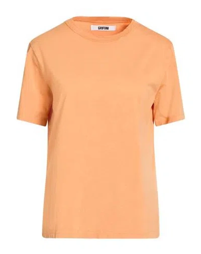 Grifoni Man T-shirt Apricot Size L Cotton In Orange