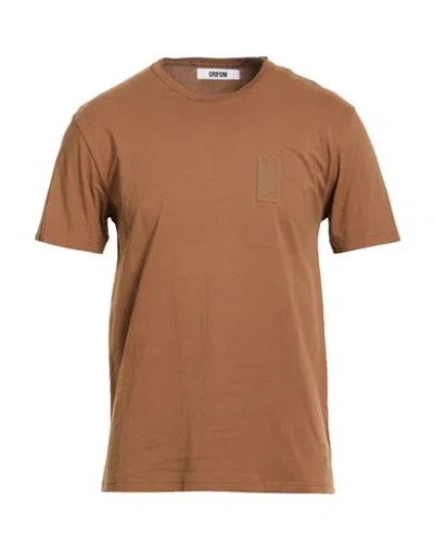 Grifoni Man T-shirt Light Brown Size Xs Cotton