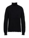 Grifoni Man Turtleneck Black Size 38 Cotton, Polyamide In Black