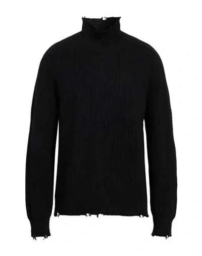Grifoni Man Turtleneck Black Size 38 Cotton, Polyamide