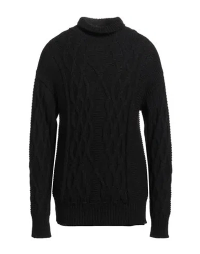 Grifoni Man Turtleneck Black Size 44 Wool, Polyamide