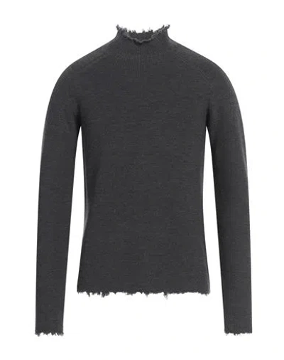 Grifoni Man Turtleneck Charcoal Size 40 Virgin Wool