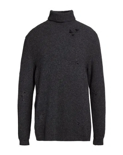 Grifoni Man Turtleneck Charcoal Size 42 Virgin Wool In Multi