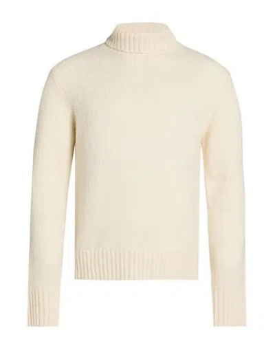 Grifoni Man Turtleneck Cream Size 36 Alpaca Wool, Polyamide, Wool In White