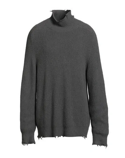 Grifoni Man Turtleneck Grey Size 44 Cotton, Polyamide In Gray