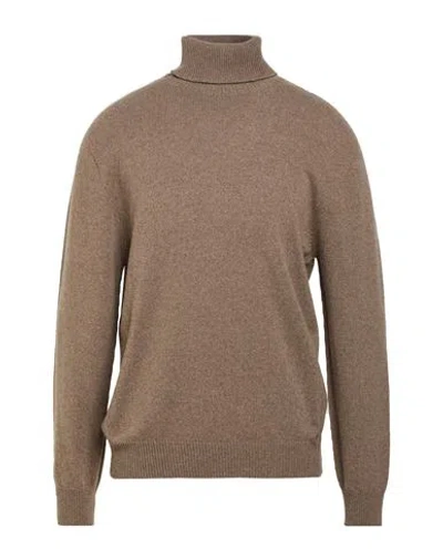 Grifoni Man Turtleneck Light Brown Size 38 Cashmere