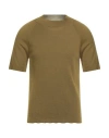 Grifoni Man Turtleneck Military Green Size 40 Virgin Wool