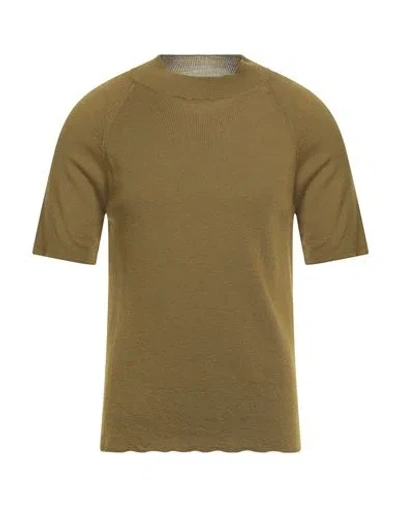 Grifoni Man Turtleneck Military Green Size 40 Virgin Wool