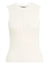 Grifoni Open-knit Sleeveless Tank Top In White