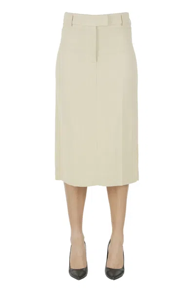 Grifoni Pencil Shirt In Neutral