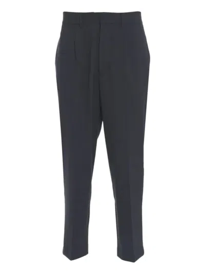 Grifoni Pressed-pleat Trousers In Blue