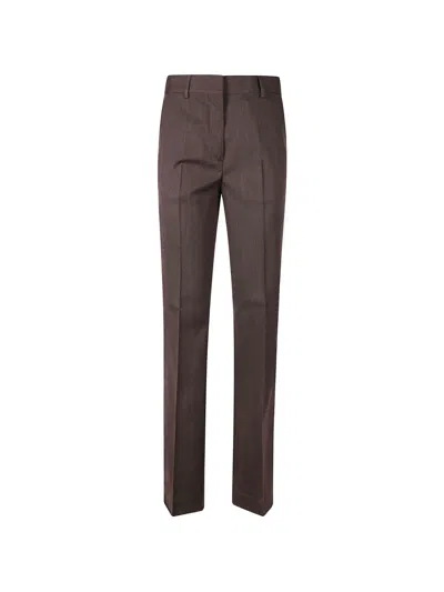 Grifoni Pressed-crease Tailored Trousers In Brown