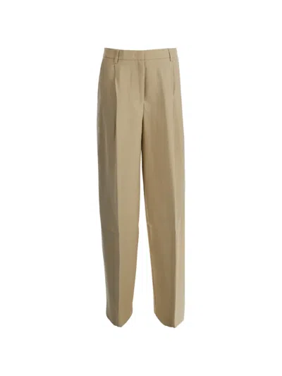 Grifoni Pressed-crease Trousers In Brown