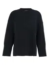 Grifoni Ribbed Crew-neck Sweater In Black