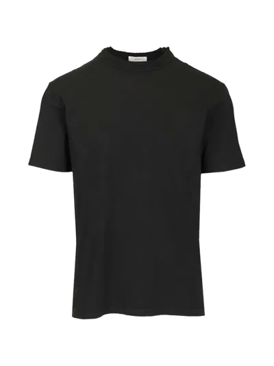Grifoni Round-neck Short-sleeve T-shirt In Black