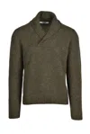 Grifoni Sailor Collar Pullover Alpaca And Wool - Green In Green
