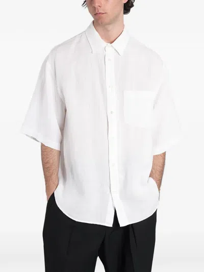 Grifoni Short-sleeve Chest-pocket Shirt In White