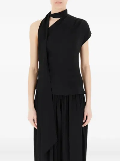 Grifoni Silk Top In Black