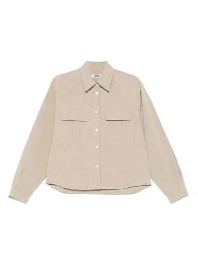 Grifoni Slub-textured Shirt In Neutrals