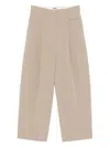 Grifoni Slub-textured Trousers In Neutrals